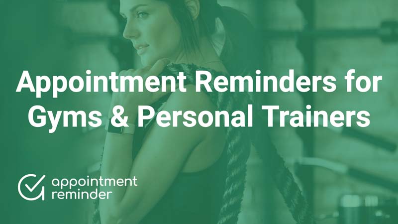 Fitness and personal trainers, gym, and yoga services | AppointmentReminder.com